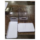 mDesign Plastic Kitchen Food Storage Bins (4 PACK)