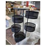 Metal 5-Tier Spin-Out Round Storage