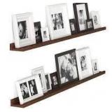 Wallniture Denver Floating Wood Shelves (SET OF 2)