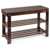 Homemaid Living Bamboo Shoe Rack Bench
