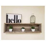MyGift Boho Wooden Floating Shelves (SET OF 2)