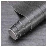 Oxdigi Black Wood Peel & Stick Wallpaper