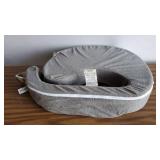 My Brest Friend Nursing Pillow Deluxe  Machine Washable Breastfeeding Cushion Cover, Evening (Dark Grey)