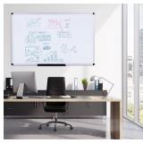 VIZ-PRO Dry Erase Board/Whiteboard, Non-Magnetic, 48 x 36 Inches, Wall Mounted Board for School Office and Home, New, With 1 BONUS Damaged Whiteboard