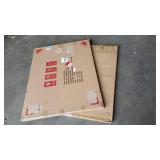 VIZ-PRO Dry Erase Board/Whiteboard, Non-Magnetic, 48 x 36 Inches, Wall Mounted Board for School Office and Home, New, With 1 BONUS Damaged Whiteboard