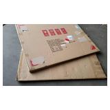 VIZ-PRO Dry Erase Board/Whiteboard, Non-Magnetic, 48 x 36 Inches, Wall Mounted Board for School Office and Home, New, With 1 BONUS Damaged Whiteboard