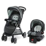 Graco FastAction Fold Travel System | Includes FastAction Fold Stroller and SnugRide 30 Infant Car Seat, Bennett