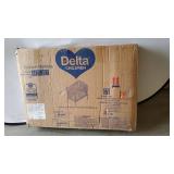 Delta Children Folding Portable Mini Crib with 1.5-inch Mattress, Dark Chocolate