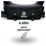 Diono Solana 2 Latch, XL Lightweight Backless Belt-Positioning Booster Car Seat, 8 Years One Booster, Black