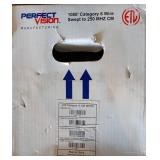 Lot of 2 Partial (of 1,000 ft) Rolls of White Category 6 Wire Swept to 250 MHZ CM