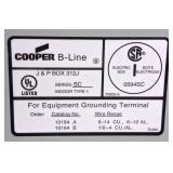 Cooper B-Line Series" 363612 SC NK 36" x 12" x 36" - Indoor Type 1 - Screw Cover Junction Box/Enclosure- Retail $600 PER!