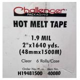 Hot Melt 1.9 MIL 2" x 1640 Yds Clear Sealing Tape - Case of 6 Rolls