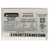 Black & Decker - 6-sheet Hanging, or Standing, Crosscut Paper Shredder - White - Model:BD-HS600 ~ Appears New, Tested