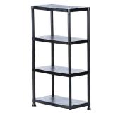 HDX Black 4-Tier Plastic Garage Storage Shelving Unit (28 in. W x 52 in. H x 15 in. D)