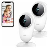Lot of 2 - Victure PC420 Indoor Home Security Cameras - Compatible with iOS & Android System
