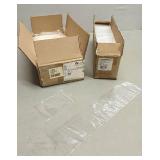 3" x 14" - 2 Mil Flat Poly Bags (Box of 1,000) & 3" x 4" - 4 mil Zip Top Bags (4.3 oz) - Box of 1,000
