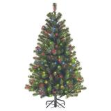 National Tree Company Pre-Lit Artificial Christmas Tree, Green, North Valley Spruce, Multicolor Lights, Includes Stand, 4.5 Feet - Retail: $98