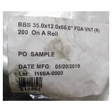 1 Roll ~ 35" W x 12" X 66" Long - Heavy Duty, Clear, Vented Poly Bags Roll - 200 on a Roll