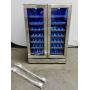 Kalamera 24", 4.2cu.Ft, 40-Bottle Built-In Wine Cooler - Two Door, Dual Zone Thermostat & Sliding Beech Wood Shelves - Model #: KRC-40DZB - Retail: $899