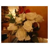 Tall decorative vase w/ faux flowers