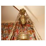 Excellent Antique Bradley Hubbard kerosene hanging lamp