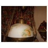 Excellent Antique Bradley Hubbard kerosene hanging lamp