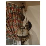 Excellent Antique Bradley Hubbard kerosene hanging lamp