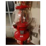 Antique Carousel gumball machine w/ stand