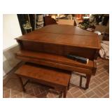 George Steck Duo-Art baby grand player piano w/ bench