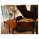 George Steck Duo-Art baby grand player piano w/ bench