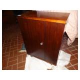 Awesome wood piano roll cabinet full of various piano rolls