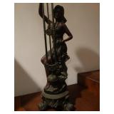 Bronze look Lady clock