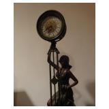 Bronze look Lady clock