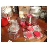 Ninja mixer set in red