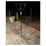 Black metal plant stand