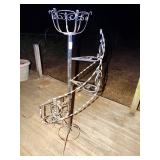Black metal plant stand