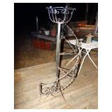 Black metal plant stand