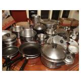 Large lot of various pots/pans