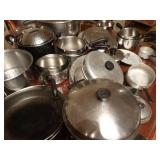 Large lot of various pots/pans