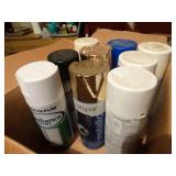 Assorted spray paint
