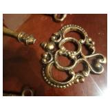 Brass key wall decor