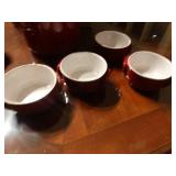 Nice red kitchen bowls