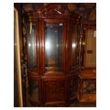 Beautiful large wood curio cabinet