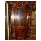 Beautiful large wood curio cabinet