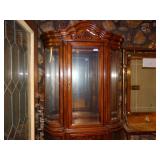 Beautiful large wood curio cabinet