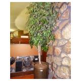 lg faux tree w/ planter