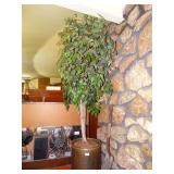 lg faux tree w/ planter