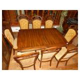 Awesome large solid wood dining room set w/ china cabinet top
