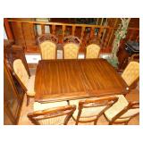 Awesome large solid wood dining room set w/ china cabinet top