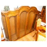 Awesome large solid wood dining room set w/ china cabinet top